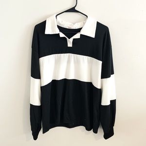 Black & white rugby shirt